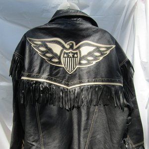 Vintage Michael Hoban  Leather Fringed Jacket